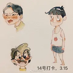 ［30天插画特训营］第三周作品️
大家一定要明白，画画没有速成，大家一定要坚持画！
四月份的特训营马上开营，一定要坚持下去哦！想参加的快来～
O网页链接
#柚子插画# ​​​​