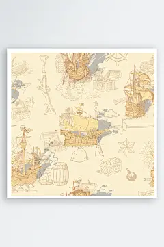 怀旧复古手绘欧美插画草图背景-众图网