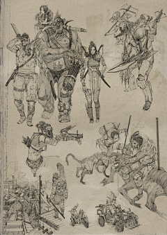 风中的大神采集到线稿