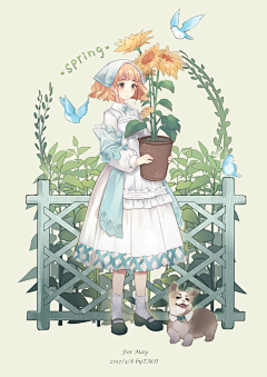 深海奥里昂采集到插画（日系）赛璐璐