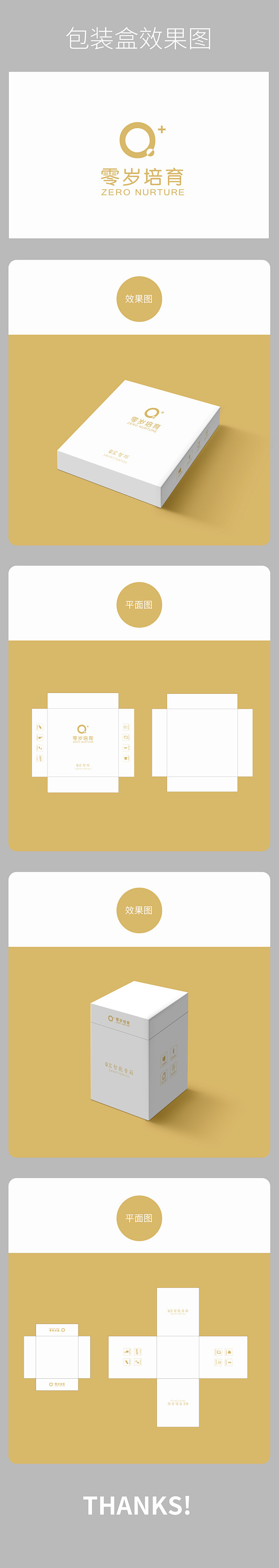 简约烫金包装盒 效果图