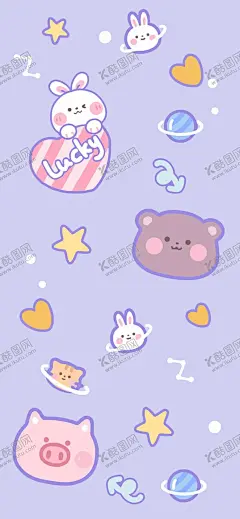 卡通小动物手机壁纸 【酷图网】小熊,小猪,小兔,插画,手机壁纸,手机屏保,高清屏保,屏保,2024年
