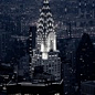 美国纽约市夜景，画面中心为纽约