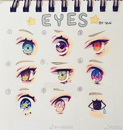 蓝小美Lan采集到「教程」多样风格的眼睛