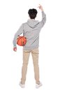 摄图网_400468584_拿着篮球的男生背影（非企业商用）