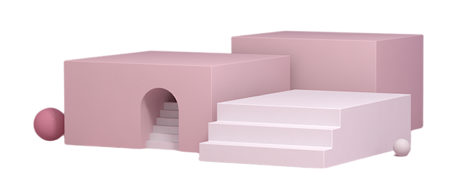 c4d粉色3D立体圆台舞台展台台面png...