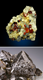 上图Sphalerite（闪锌矿） with Galena（方铅矿）, Quartz（水晶）产地 湖南 ，尺寸7.4 x 5.7 x 2.0 cm；下图也是闪锌矿。