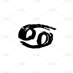 干的,巨蟹座,壁纸刷,标志,分离着色,白色,符号,概念,图像,预言家