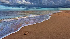 唯美大海卷土的沙滩绝美风景全高清电脑桌面壁纸http://www.kutoo8.com/