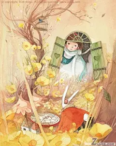 Alice in worderland、爱丽丝漫游仙境、动漫美图、童话、插画