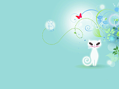 猫咪老鼠蝴蝶动态桌面壁纸