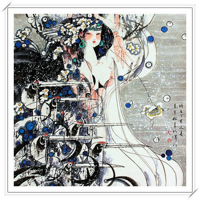 现代彩墨画