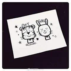 【手绘】一组萌萌哒可爱手帐简笔画大朋友小朋友画起来简笔画手帐 ​​​ ​​​​