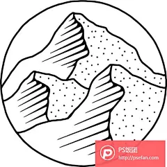 自然景色沙漠高山森林线性几何LOGO设计 PSD+AI+EPS+PNG  - PS饭团网psefan.com