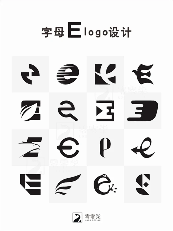 500个E字母的创意logo - 小红书