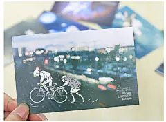 包邮拾光盒装明信片 宫崎骏的夜光剧场 卡通动漫创意夜光贺卡30张-淘宝网