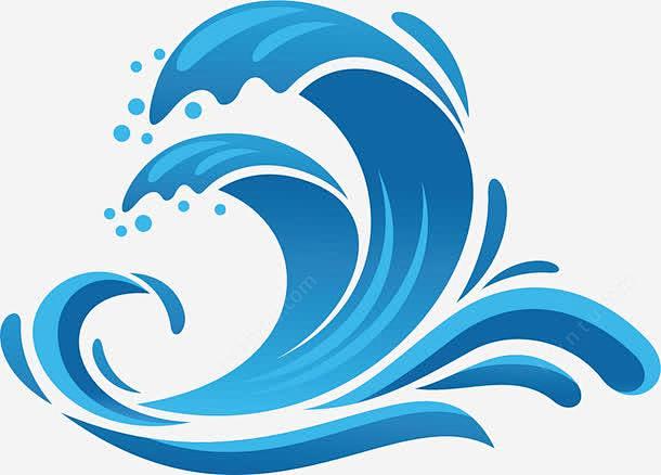 矢量图蓝色的浪花ai免抠素材_新图网 https://ixintu.com 矢量图 浪花 蓝色 创意 设计 漂亮 抽象 大海