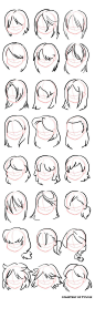 How to draw Hairstyles- Straight with thanks Tom=Fyuvix on deviantART, How to draw People, Resources for Art Students , CAPI ::: Create Art Portfolio Ideas at milliande.com, Art School Portfolio Work: 