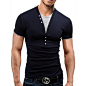 Boom Fashion Hommes Chemise Manches courtes Col V T-shirt Mince Fit Tee Shirts Tops: Amazon.fr: Vêtements et accessoires