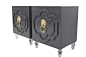 Modern Moroccan inspired Side Table in Charcoal : With details reminiscent of Morocco, the Marrakesh Side Table will definitely add an exotic flare to your home - be it in the living room or in your bedroom. Th