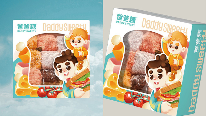 爸爸糖吐司面包包装