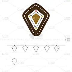风筝,愉悦,连字符,涂料,儿童,几何学,绘制,练习,训练