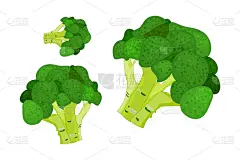 西兰花,甘蓝,清新,计算机图标,分离着色,白色背景,农业,贺卡,背景分离,简单