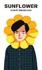 sunflower-people : Happy sunflower   Character design