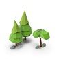 Low Poly Forest PNG & PSD Images