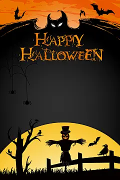 黑色万圣节背景图背景图_新图网 https://ixintu.com happy 万圣节 创意 插画 黑色 hallowee