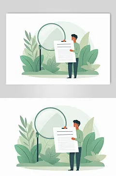 AI数字艺术扁平化企业招聘招人场景插画