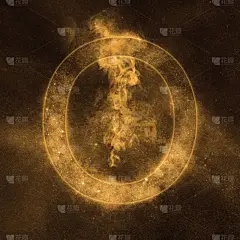 字母 O 字母符号。太空书信, 夜空信.