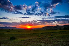 Amazing sunset and clouds