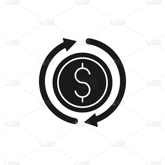 现金返还图标矢量插图。现金返还奖金，返还资金，现金返还回扣图标设计理念的电子商务，网上商店和市场网站