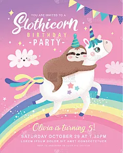 Kids birthday party invitation card