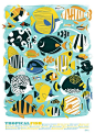 This is a high quality A3 Lithographic print. Printed on recycled Greencoat 100 Offset 200gsm paper. Featuring 30 saltwater and freshwater tropical fish, this print has been painstakingly researched to provide an accurate but aesthetic reference poster of