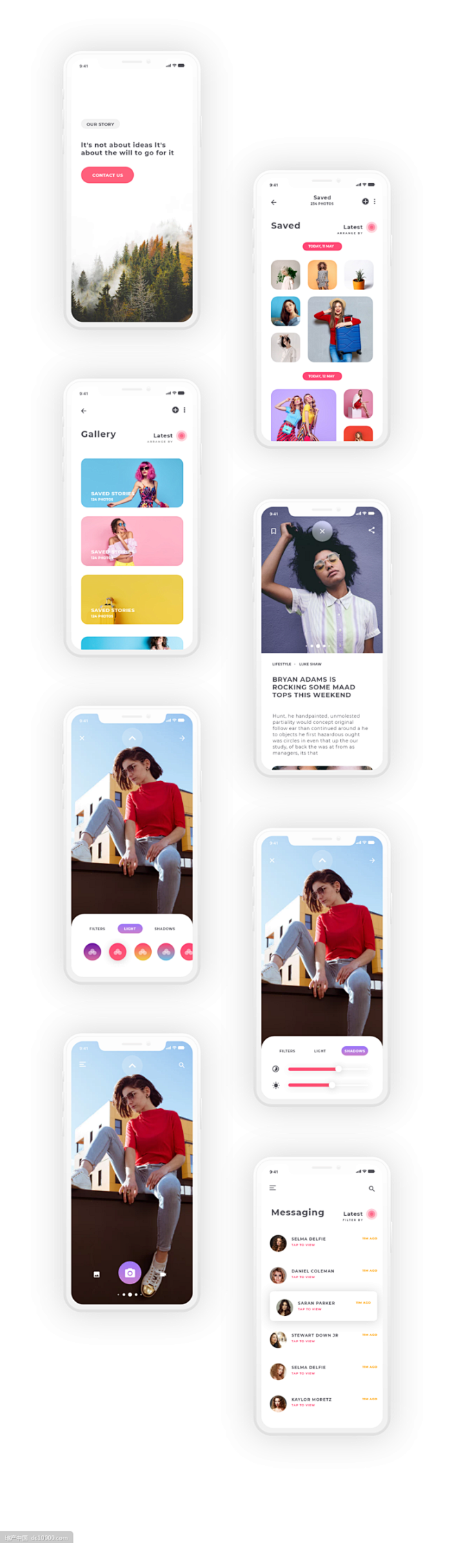 Photo App UI .xd素材下载