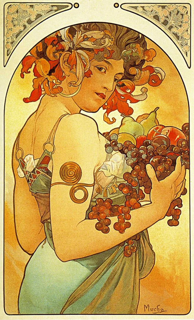 艺术大师 Alphonse.Mucha.阿尔方斯.穆夏.作品集 图片_Y-《艺术大师》 阿尔丰斯·穆夏图片素材-花瓣网