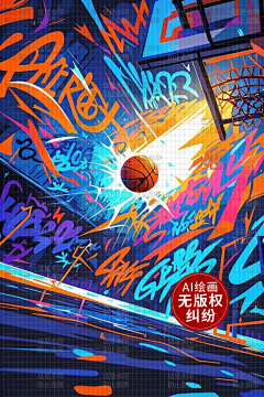 AI版权图库采集到【原创】AI体育 篮球
