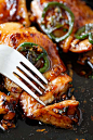 Caramel Chicken : Vietnamese-style <strong>caramel chicken</strong> on skillet with sticky, sweet, savory, and mildly spicy caramel sauce. This chicken is so good with steamed rice.