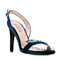 嘉拉·法拉格尼 (Chiara Ferragni) 2015夏季鞋靴
蓝色高跟鞋