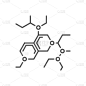 分子相关矢量细线图标。