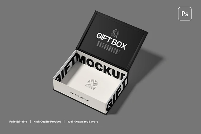 Gift Box Mockup图片_包装延展及VI图片素材-花瓣网