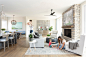 Living room - transitional living room idea in Denver