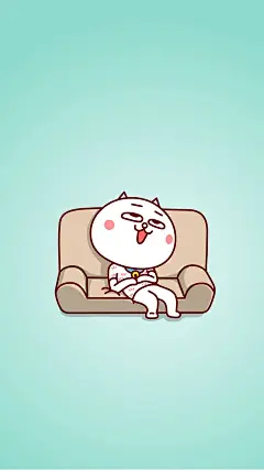 可爱卡通哈咪猫夏日游玩系列锁屏壁纸