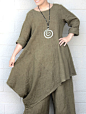 Bryn Walker Flax Heavy Weight Linen Nada Tunic Dress Top s s M Enoki | eBay