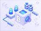 Illustrations : The Isometric illustration KIT with the cryptocurrency Business category. It is designed to provide graphics for projects ICO, Blockchain Platform, Cryptocurrency, Bitcoin, Ethereum. Everything is Vector and 100% editable. Perfect illustra