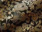 日本进口 和风布料 西阵织 金襕织物 织锦缎 金丝织 龙（黑 金）-淘宝网