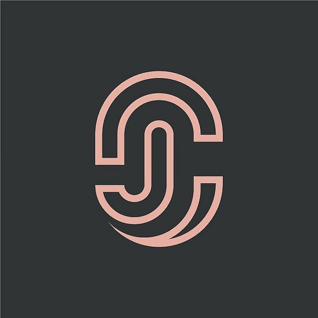 字母cj字母jc标志logo矢量图设计素...