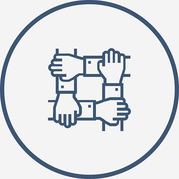 手拉手团结图标